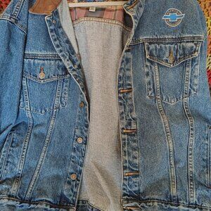 Vintage Dunbrooke Upstream Trucker Demon Leather Jean Jacket